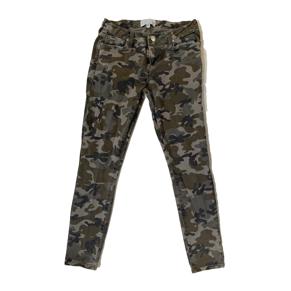 Kendall‎ + Kylie Jeans Womens 26 Green Gray Camo Camouflage Skinny Stretch Denim